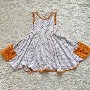 Sweet Honey polka dot twirly dress with pockets: Size 5